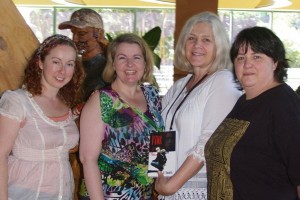Authors Helen Stubbs, Cheryse Durrant and Rowena Cory Daniells with CDP Publisher Lindy Cameron