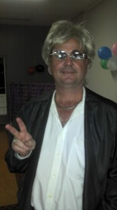 Author Dean J Anderson dressed up as Don Johnson